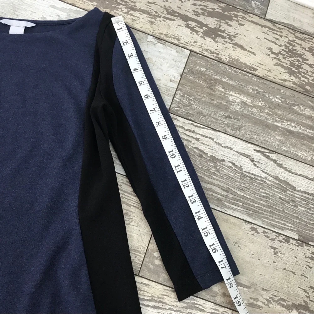 H&M Navy and Black Colorblock Dress Sz XS - Picture 6 of 8
